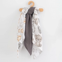 pannolini di cotone con stampa New Baby 70 × 80 cm, 3 pezzi