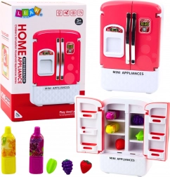 Giocattolo per bambini Frigorifero Rosa con frutta e succhi