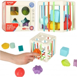 Cubo sensoriale elastico con inserimento forme