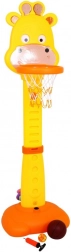 Set sportivo giraffa 4 in 1 per bambini 3+ – basket, anelli, freccette con ventose e metro di crescita