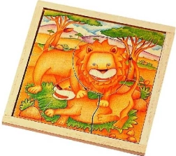Puzzle in legno leone dalla collezione Safari