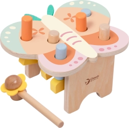 Tavolino in legno con pastelli CLASSIC WORLD Montessori Farfalla