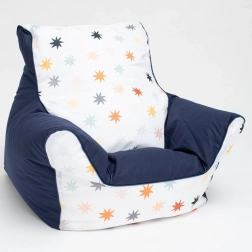 Poltroncina per bambini con imbottitura a palline New Baby blu