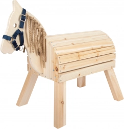 Cavallo giocattolo compatto in legno per bambini