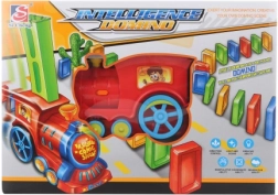 Treno domino da costruzione con luci e suoni