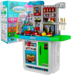 Cucina interattiva per bambini 3+ con rubinetto d’acqua, luci e suoni – Blu