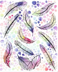 toppe termoadesive piume – foglio grande 20 × 30 cm