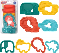 WOOPIE elementi agganciabili per neonati – animaletti, 24 pz