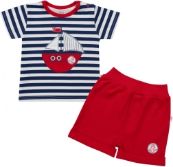 Completo estivo per bambini maglietta e shorts NEW BABY Marine