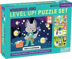 Mudpuppy Level Up! professioni straordinarie – puzzle per bambini 4 in 1