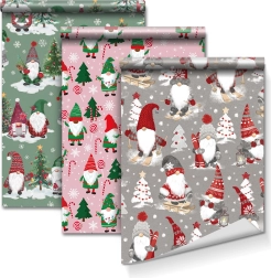 Carta da regalo con 3 fantasie, 70 × 150 cm