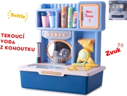 Lavandino interattivo per bambini con acqua corrente – blu