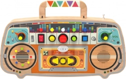 Radio FM in legno – activity board interattivo per bambini