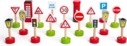 Set di segnali stradali in legno BIGJIGS RAIL