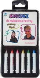 Matite perlati per trucco viso per bambini, set da 6 colori