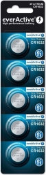 Batterie al litio EverActive CR1632 - 5 pezzi in blister