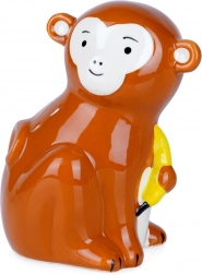 Salvadanaio in ceramica scimmietta con banana