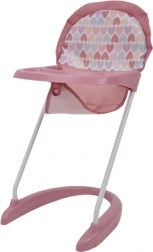 seggiolone alto per bambole con motivo a cuore