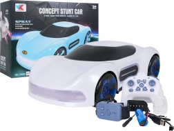 Auto RC con effetto fumo e controllo con telecomando e orologio – bianco