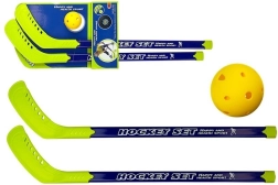Set unihockey per bambini con bastoni verdi e pallina