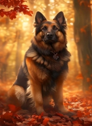 Pittura diamantata pastore tedesco 30 × 40 cm