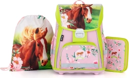 Set scolastico PREMIUM Cavallo – cartella, astuccio e sacca