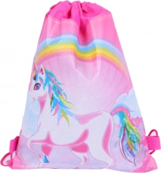 Zaino scolastico per scarpe e abbigliamento da ginnastica con motivo Unicorno 35x27 cm