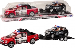 Pickup della polizia con rimorchio Set di veicoli fuoristrada della polizia