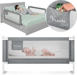 Barriera di sicurezza per letto Nukido 180 cm grigia