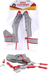 Costume da cuoco per bambini con set di stoviglie