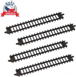 Binari dritti per trenini per bambini – set da 4 pezzi