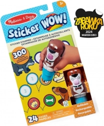 Sticker Wow - Libro interattivo e timbro con adesivi - Cane