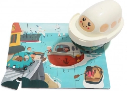 Top Bright puzzle in legno con giocattolo barca, 24 pezzi