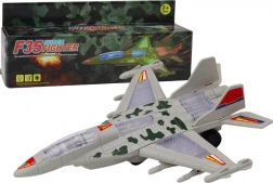 Caccia militare F-35 con luci e suoni – grigio