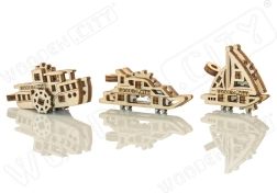 Puzzle 3D in legno mini set navi