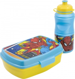 Set pranzo per bambini 2-in-1 SPIDERMAN – borraccia da 380 ml e portamerenda