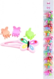Set di accessori per capelli – molletta con farfalle e mini clip (confezione da 10)