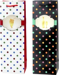 Borsa regalo per vino a pois 35 × 12 × 9 cm