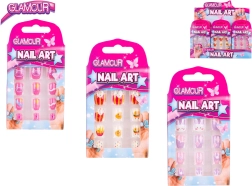 Set Glamour di unghie adesive per bambini, 12 pz