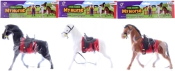 Cavallino di plastica con superficie scamosciata 16 cm