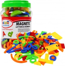 Set di lettere, numeri e forme magnetiche colorate 128 pezzi