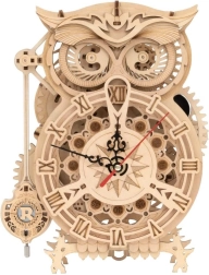 Puzzle meccanico in legno 3D Orologio Gufo