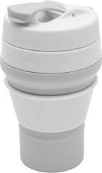 Tazza pieghevole in silicone 350 ml 2 in 1 grigia New Baby