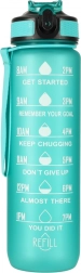 Borraccia in Tritan 1 L con cannuccia e indicatori motivazionali – Verde