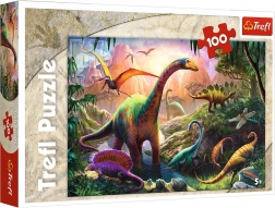 Puzzle dinosauri 100 pezzi – mondo dei dinosauri Trefl