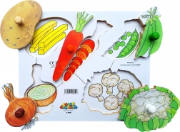 Puzzle in legno Just Jigsaws Sbucciamo e affettiamo – 6 pezzi