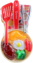 Set da cucina per bambini con padella e alimenti