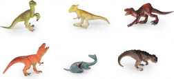 set di 6 figurine di dinosauri in gomma dura