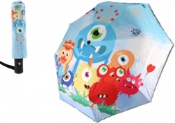 Ombrello divertente per bambini Mostriciattoli con bordo riflettente