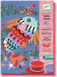 Immagini di sand painting e glitter: Pesci arcobaleno